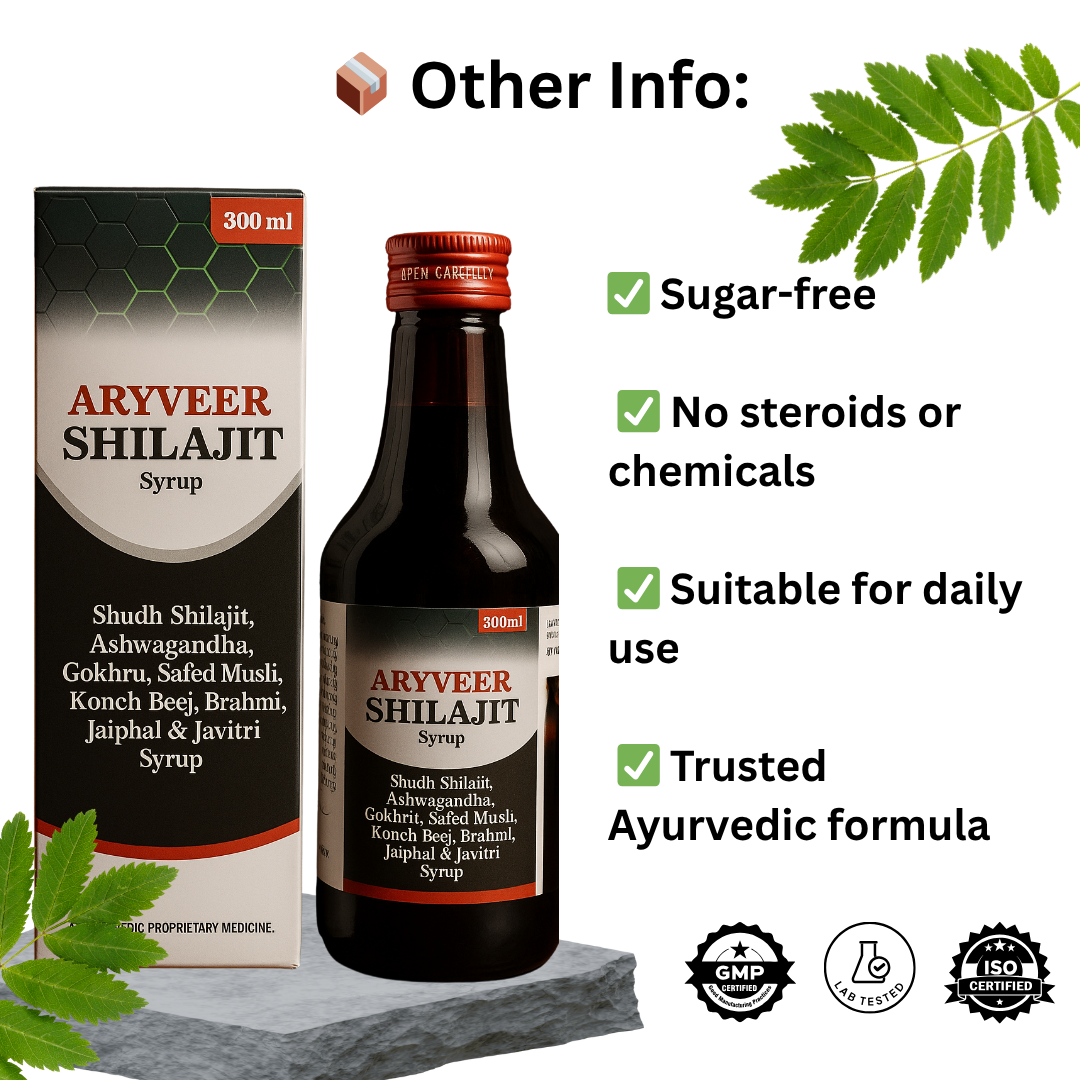 Aryaveer Shilajit Syrup – Natural Energy Booster for Men